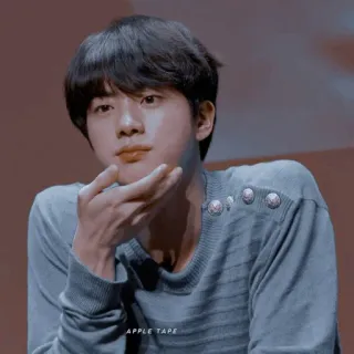 🕊 Jin APPLE TAPE K-pop, จิน, BTS, นักร้อง, ไอดอล, ผู้ชาย telegram sticker