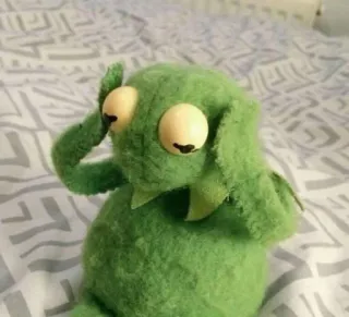 😖 Kermit the Frog burattino, rana, verde, muppet telegram sticker