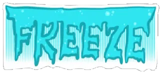 ❄ FREEZE 얼다, 얼음, 추운, 겨울 telegram sticker