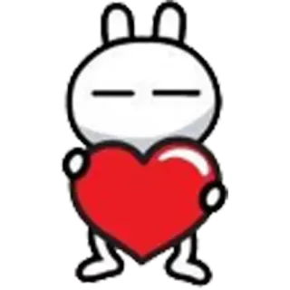 ❤️ conejo, corazón, amor, lindo telegram sticker