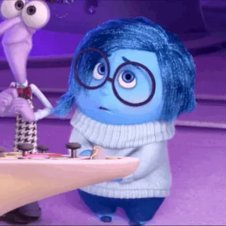 🤖 Sadness Inside Out Tristezza, Inside Out, Cartone animato, Emozione, Personaggio animato telegram sticker
