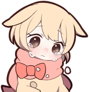 😭 动漫, 伤心, 哭泣, 卡哇伊, 可爱, 泪 telegram sticker