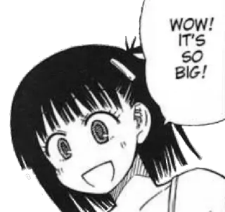 😉 WOW! IT'S SO BIG! Anime, Mangá, Animado, Grande, Uau telegram sticker