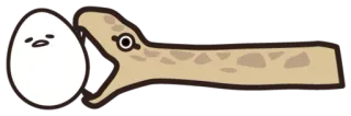 🍳 змея, яйцо, мультфильм, животное, еда telegram sticker