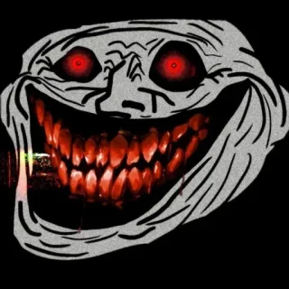😂 Trollface Trol, Meme, Griezelig, Internet telegram sticker