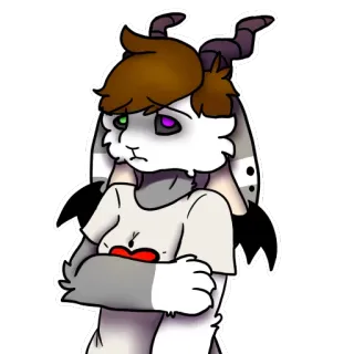 🙁 sticker, cartoon, character, fantasy, sad, demon whatsapp sticker