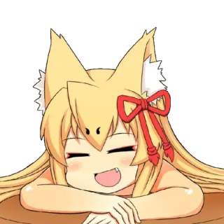 😸 anime, kawaii, cute, animal, senko telegram sticker
