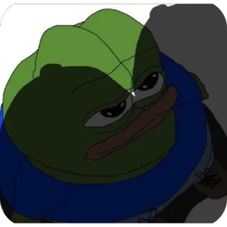🫥 Pepe the Frog Pepe, grenouille, mème, internet, personnage, vert telegram sticker