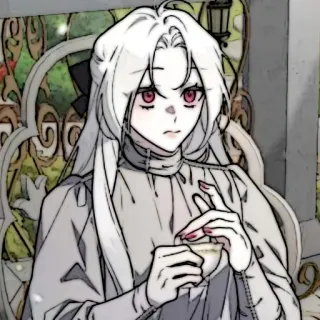 🕊 аниме девушка, длинные волосы, чай, милая telegram sticker