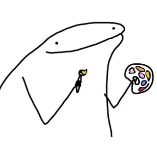 🌚 adesivo, arte, artista, pintura, personagem, engraçado telegram sticker