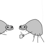 ☕️ Dibujos animados, Animal, Divertido, Lindo, Ilustración telegram sticker
