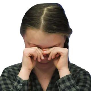 😢 Greta Thunberg activist, climate change, Greta Thunberg, sad telegram sticker