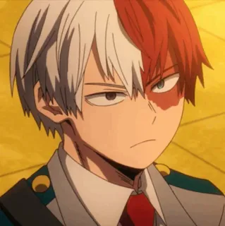 🥢 Shoto Todoroki My Hero Academia Shoto Todoroki, My Hero Academia, Anime, Manga, Bohater, Quirk, Postać anime, Uczeń telegram sticker