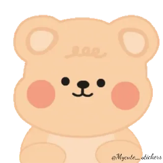 Muffin Bear @Mycute_stickers whatsapp stickers