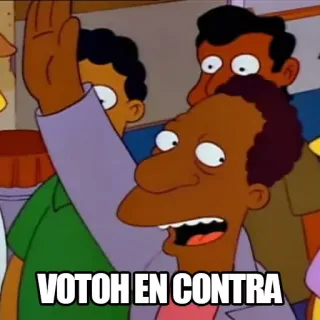 👎 VOTOH EN CONTRA voto, simpsons, spagnolo, cartoni animati telegram sticker