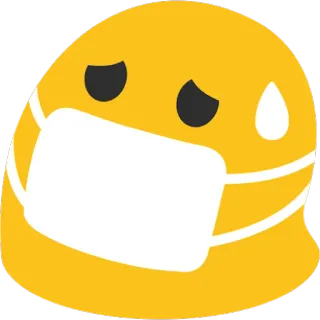 😷 Emoji, Chory, Maska, Maseczka, Covid, Koronawirus telegram sticker