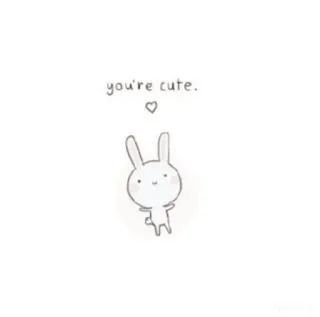 🥺 you're cute. 可爱, 兔子, 兔子, 爱心, 迷人, 简单 whatsapp sticker