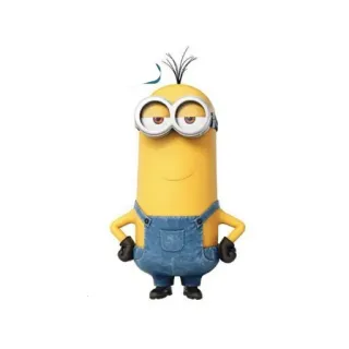 😌 Minion Minion, Dessin animé, Personnage, Drôle, Jaune, Moi, moche et méchant telegram sticker