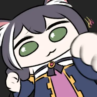 ❤️ cat, cute, anime, sticker, cartoon telegram sticker