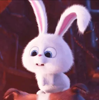 ☁️ Snowball The Secret Life of Pets bunny, rabbit, pet, cute, animal, white telegram sticker