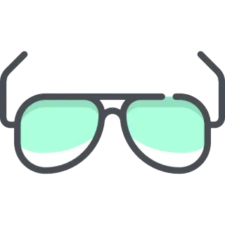 😎 แว่นกันแดด, แว่นตา, แฟชั่น, สไตล์, เครื่องประดับ telegram sticker