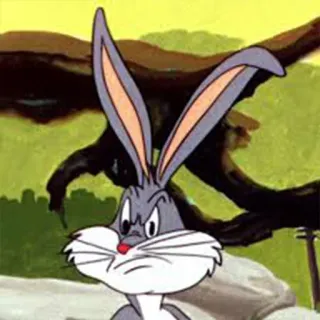 👺 Bugs Bunny Looney Tunes dessin animé, lapin, en colère, Looney Tunes telegram sticker