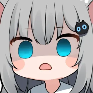 😨 gái anime, dễ thương, sticker, hoạt hình, kawaii, manga, nghệ thuật kỹ thuật số telegram sticker