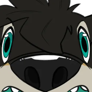👁 furry, animal, fictional, cartoon, close-up whatsapp sticker