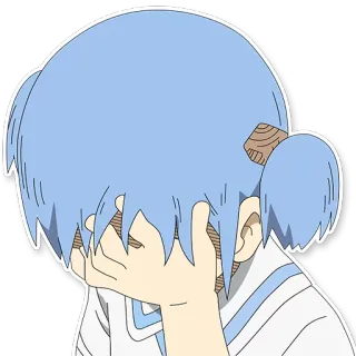 🤦‍♀️ Anime, Triste, Emocional, Desenho animado, Menina, Chorando telegram sticker