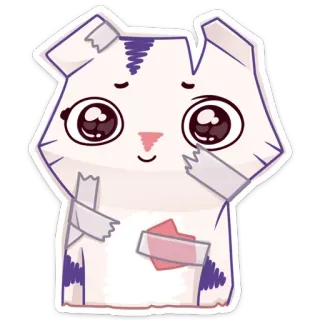🤕 Katze, Sticker, Tier, süß, Cartoon, kawaii telegram sticker