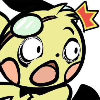 😳 Pikachu Pokemon Pikachu, Pokemon, surprised, shocked, monocle, cartoon, yellow, reaction telegram sticker
