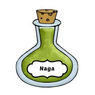 🍹 Naga potion, bottle, Naga, fantasy, magic, liquid telegram sticker