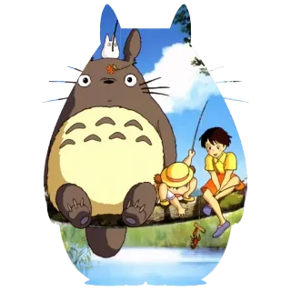 🎣 Totoro My Neighbor Totoro Anime, Totoro, Ghibli, carino, natura, bambini, animazione telegram sticker