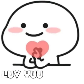 🍡 LUV YUU amour, coeur, mignon, dessin animé telegram sticker