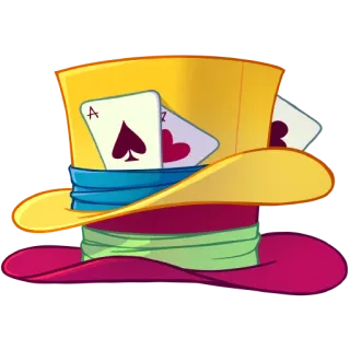 🎩 Hut, Karten, Magie, Ass, Pik, Herz whatsapp sticker