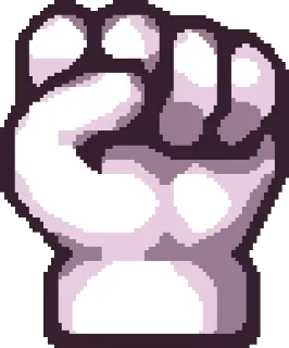 ✊ Faust, Geballte Faust, Pixelkunst, Hand, Geste, Protest, Einigkeit telegram sticker