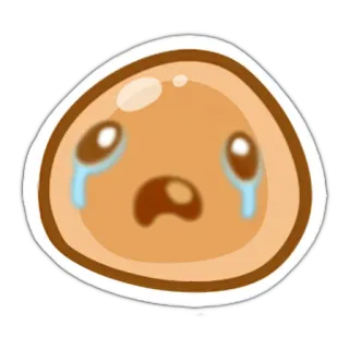 😭 sad, crying, slime, emoji, tearful telegram sticker