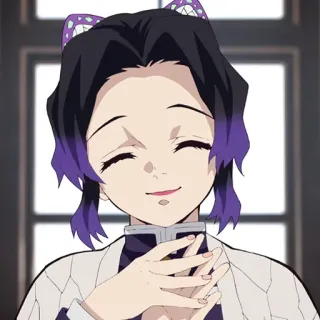 🦋 Shinobu Kocho Demon Slayer Anime, Demon Slayer, Shinobu Kocho, Manga, Personnage, Souriant telegram sticker