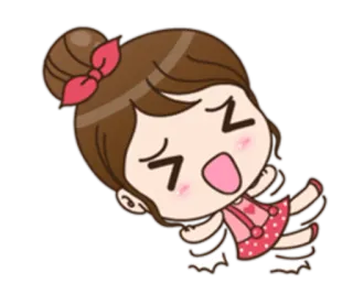 😆 Desenho animado, Menina, Fofo, Sticker, Animado telegram sticker