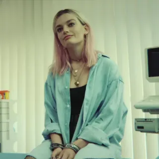 🌸 Maeve Wiley Sex Education adolescente, televisión, drama, escuela, personaje, retrato telegram sticker