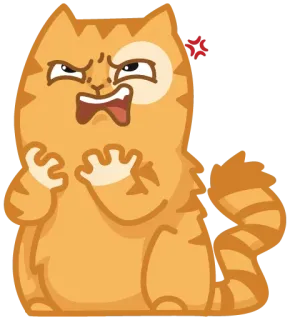 😡 кот, злой, раздраженный, кошачий, наклейка telegram sticker