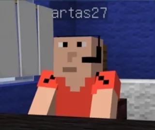 🤖 artas27 minecraft, artas27, jeu vidéo, personnage, avatar, joueur whatsapp sticker