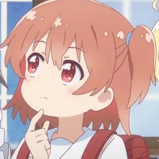 🎐 Anime, Chica, Pensando, Linda, Dibujos animados telegram sticker