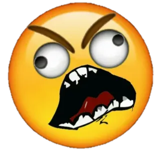 😡 Emoji, Marah, Kesal, Ekspresi, Kartun, Wajah telegram sticker