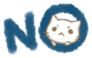 🙅 NO tidak, kucing, marah, penolakan, larangan, kartun telegram sticker