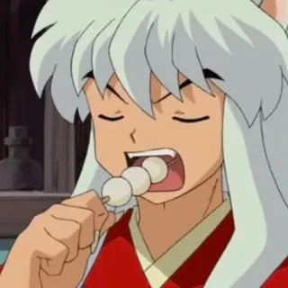 🐶 Inuyasha Anime, Postać, Jedzenie, Żywność telegram sticker