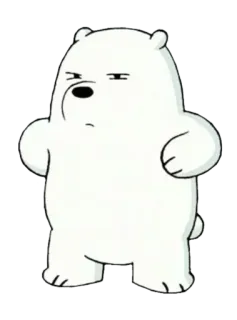 ▫️ Ice Bear We Bare Bears Cartoon, Bär, Eisbär, We Bare Bears, Figur, Animation whatsapp sticker