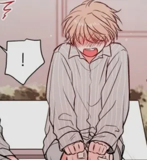 🖤 ! 动漫, 漫画, 脸红, 卡通 telegram sticker