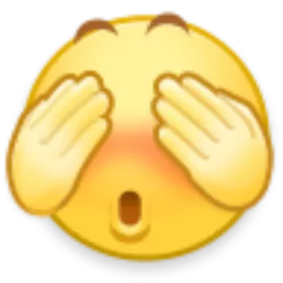 🌚 Эмодзи, лицо, смущённый, шокированный, закрывает глаза, краснеющий telegram sticker