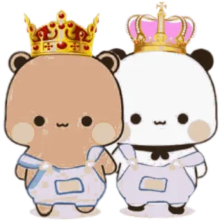 👑 หมี, มงกุฎ, น่ารัก, สัตว์, สติกเกอร์ telegram sticker